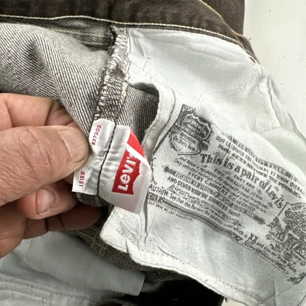 Y2K Levis 501 XX‎ Straight Jeans Men Fits 32x28 Button Fly Brown Denim Mexico